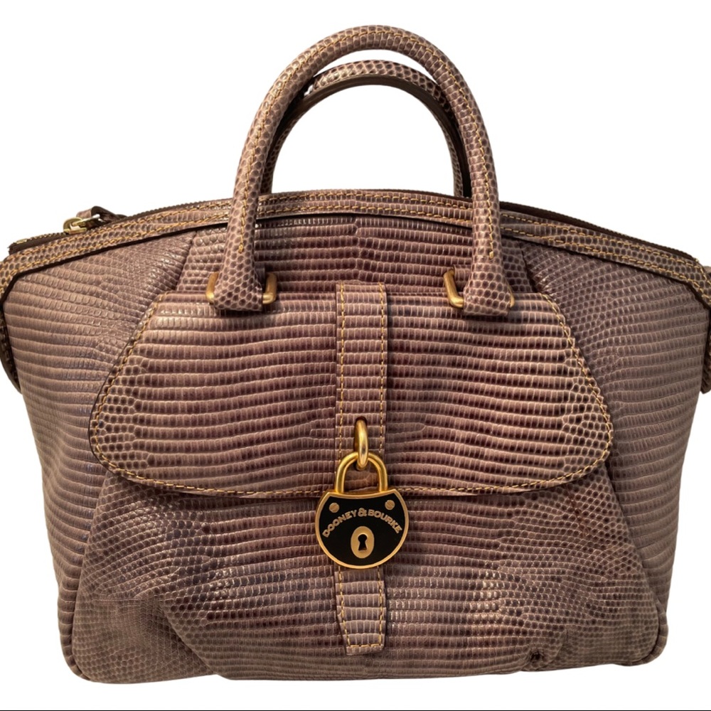 Gorgeous Dooney & Bourke gray leather satchel